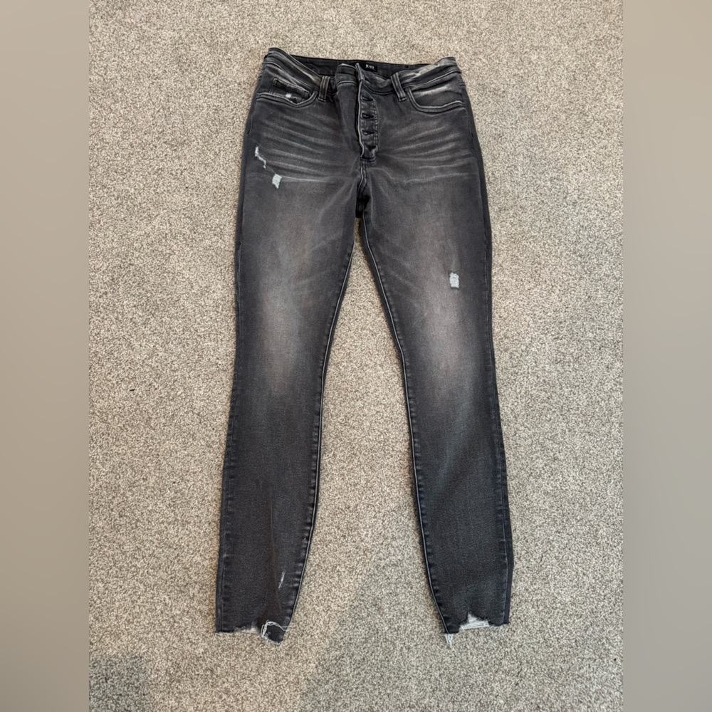 Women's Black/ gray washed Distressed Jeans KUT from the Kloth